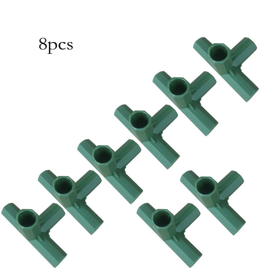 8pcs 11mm Plastic Garden Plant Awning Joints Connector Frame Greenhouse Bracket Parts
