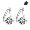 PRIVIE Earrings Platinum Simple Silver Diamond Luxury South Korea Zirconia Accessories Cute Plating Smaller Popularity Birthday Present She Mother