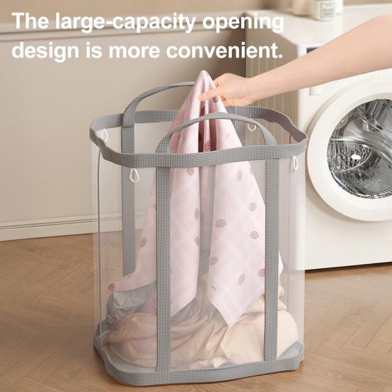 Корзина для грязного белья настенная установка большая вместимость нейлоновая сетка корзина для белья хранение в ванной