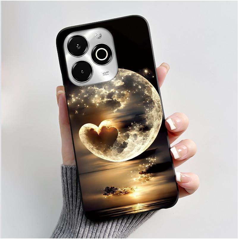 Phone Case For Umidigi G100X / G9X Case Luxury Cute Love Heart Rabbit Cartoon Funny Cover Black Soft Silicone Protective Casing