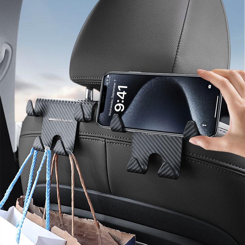 Крючок на подголовник автомобильного сиденья Универсальный держатель для телефона Органайзер на спинку сиденья Для Mercedes Benz AMG GLE GLS GLC CLA GLB ML C500 C200 C300 W204 W206 W205 W212 W203