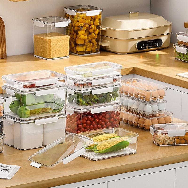 Дренажная коробка для холодильника Fresh Box с крышкой Многоцелевая коробка-органайзер Принадлежности для ресторана Обеденной комнаты Кухонное хранение