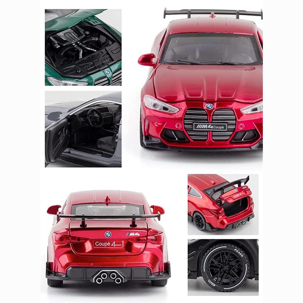 1:32 Scale M4 Coupe Alloy Sports Car Model Diecasts & Toy Vehicles Metal Toy Car Model Sound Light Simulation Collection Kids Gift