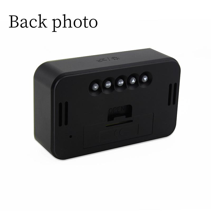 Battery Powered Mini Digital Alarm Clock With Backlight Temperature Date Week Snooze Table Clock 12/24H LCD Electronic Clock