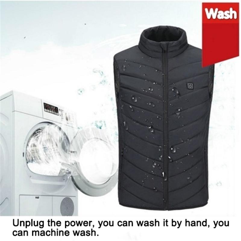 Новая обновленная версия унисекс USB жилет с электрическим подогревом куртка грелка зимний жилет для кемпинга на открытом воздухе регулировка температуры