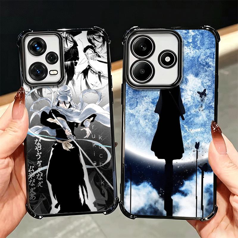 Чехол для телефона с покрытием Bleach Kuchiki Rukia для Xiaomi Redmi Note 14 15 Pro Plus 13 12 11 11S 11T 10 9S 9 5G, противоударный чехол с подушкой безопасности