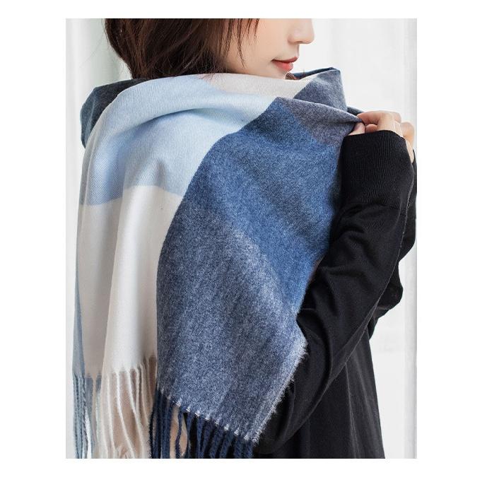 Women's Large Plaid Scarf Fashion Long Shawl Wrap for Winter Warm