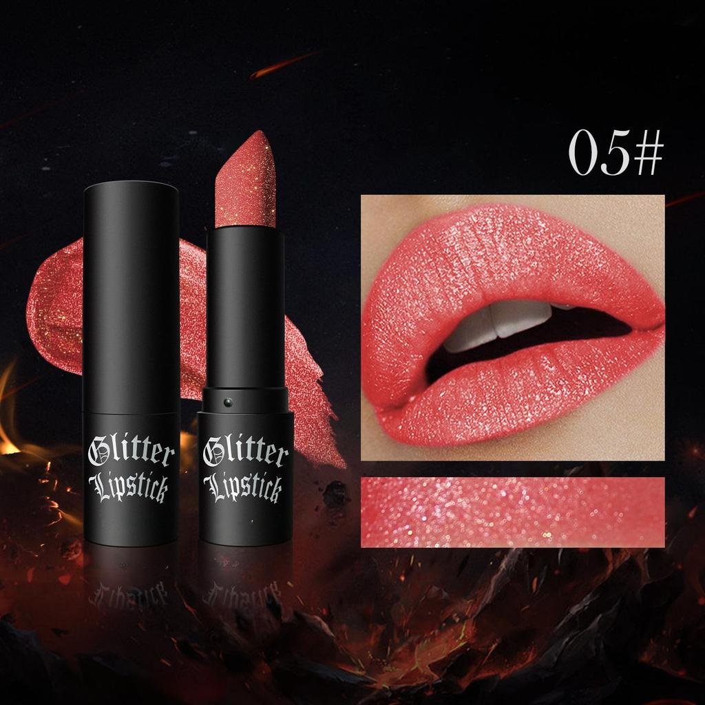 Матовая помада с антипригарным покрытием Cup Flash Diamond Lipstick Halloween Dark Makeup