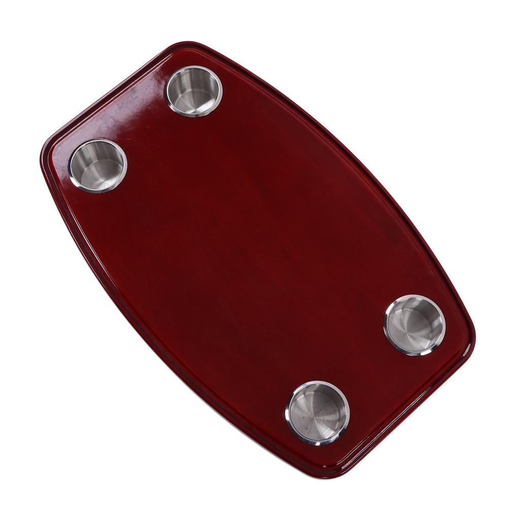 Piano Varnished Oak RV Table Top 600x380x30mm with 4 Cup Holders for Yacht Caravan Camper