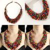 Creative Colored Wooden Bead Woven Necklace Neck Accessories For Men And Women