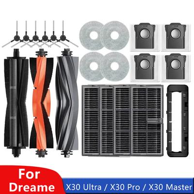 Для Dreame X30 Ultra / X30 Pro / X30 Master Запасные части Аксессуары Основная Боковая щетка Hepa-фильтр Ткань для швабры Мешок для пыли Аксессуары
