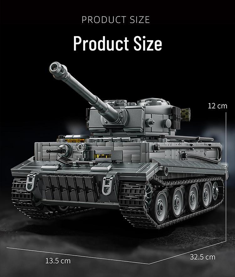 Tiger 97001 Тяжелый Танк Военная Модель Конструктор с Минифигурками