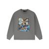 Li-Ning Pattern Printed Pullover Long Sleeve Sweatshirt Unisex Sweatshirt Gray AWDS555-4