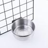 Stainless Steel Clamp-on Hanging Food Dish Cage Cup Bird Feeder Water Drinker Parrot Feeding Bowl