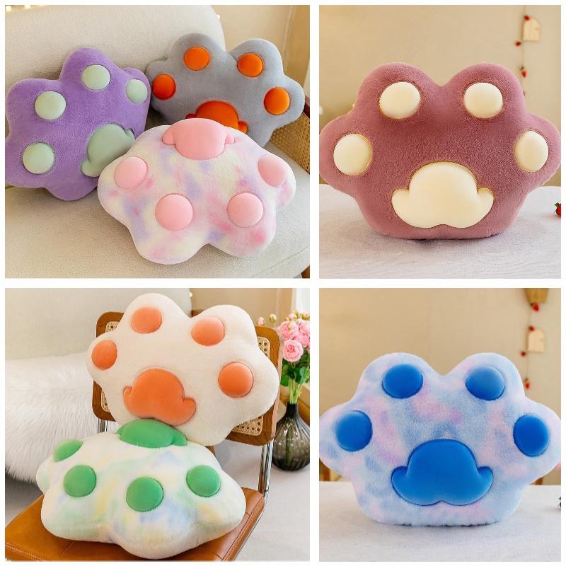 Soft And Cuddly Plush Toy Cat Claw Pillow In Various Colors For Kids And Teenagers