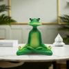 Green Zen Meditation Frog Statue Resin Crafts Garden Animal Figurine  for Outside Lawn Outdoor