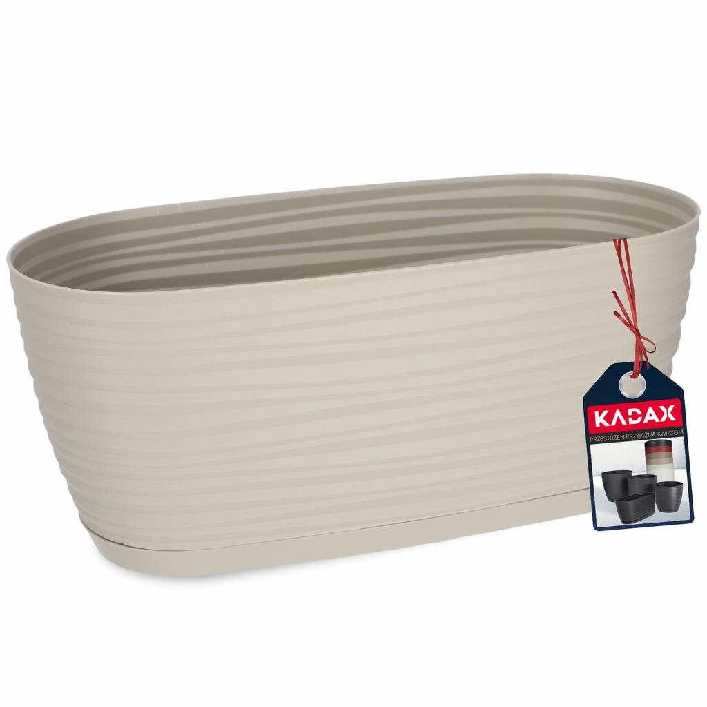 KADAX Doniczka Donica Na Kwiaty 13cm Osłonka Okrągła Kwietnik Plastikowa Antracyt