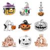 New Europe 925 Sterling Silver Charm Bead Fit Original Fashion Bracelet DIY Women Pendant Halloween Pumpkin Head Car Accessories