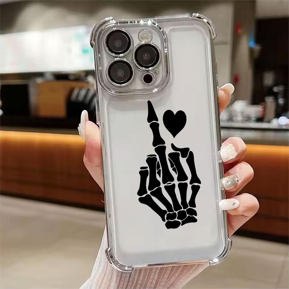 Skull Skeleton Bone Art Phone Case For Xiaomi 15T 14T 13 Pro 15 F8 Ultra Poco X7 F7 Pro 5G X3 X5 X6 F5 M7 Shockproof Clear Cover