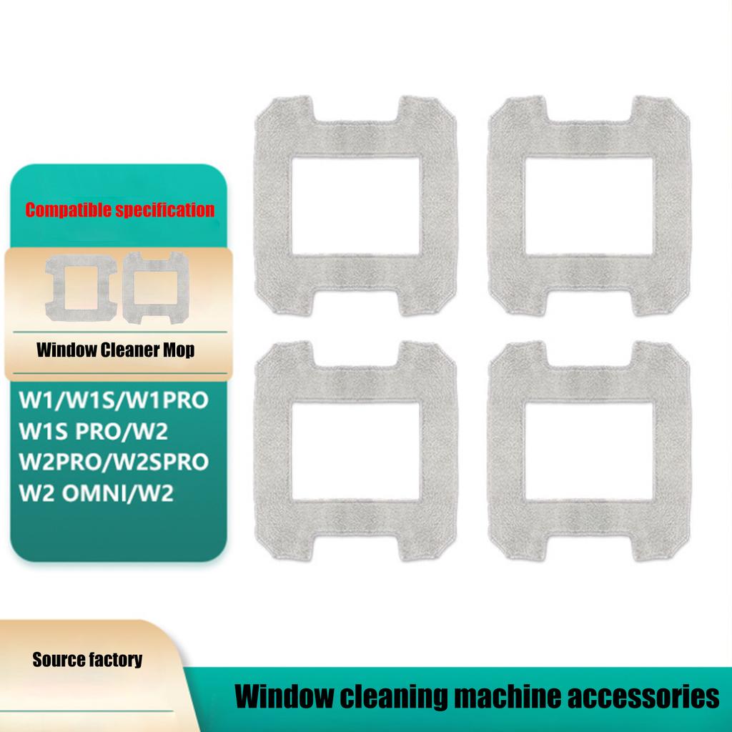 Моющиеся салфетки для швабры Чистящая тряпка Подходит для W1/W1S/W2 Робот-пылесос для окон Запасные чистящие накладки Аксессуары