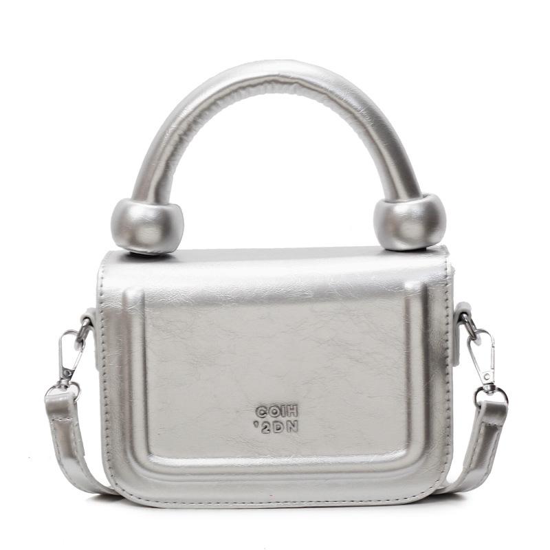 Популярная корейская простая текстурная портативная маленькая квадратная сумка в стиле минимализм, женская модная универсальная повседневная сумка-мессенджер кремового цвета