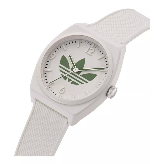 Montre Adidas - Mixte - AOST23047 - Bracelet En Plastique Blanc - Etanche 5 ATM