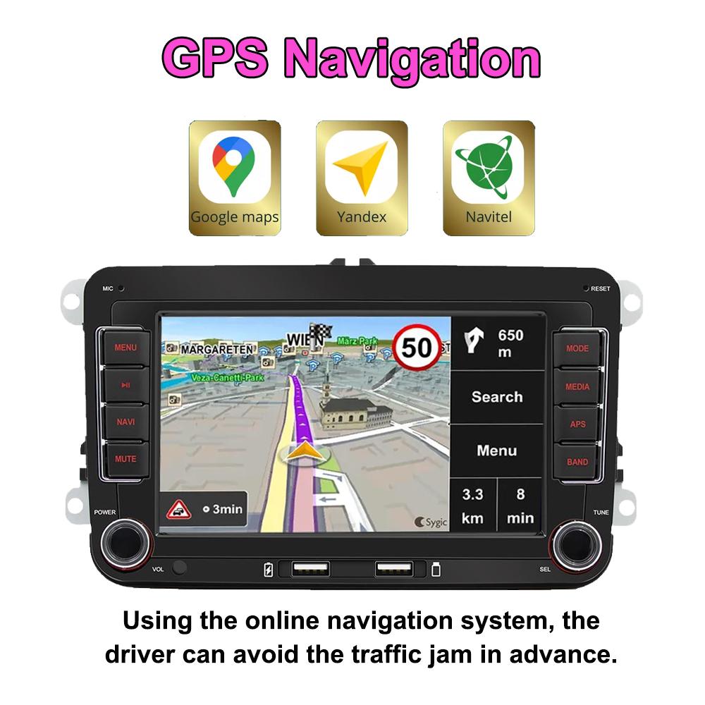 2G+32G /1G+32G Android 13 7-дюймовый IPS-экран Беспроводной CarPlay Android Auto Автомагнитола для VW Jetta Седан Passat Tiguan CC Golf Skoda Радио