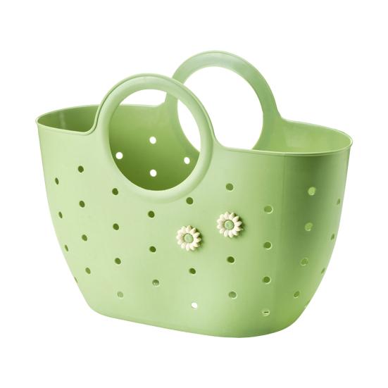 Ручная корзина Портативная сумка-органайзер для душа в ванной комнате с ручками Полая корзина для хранения Сумка для дома Спальни Общежития