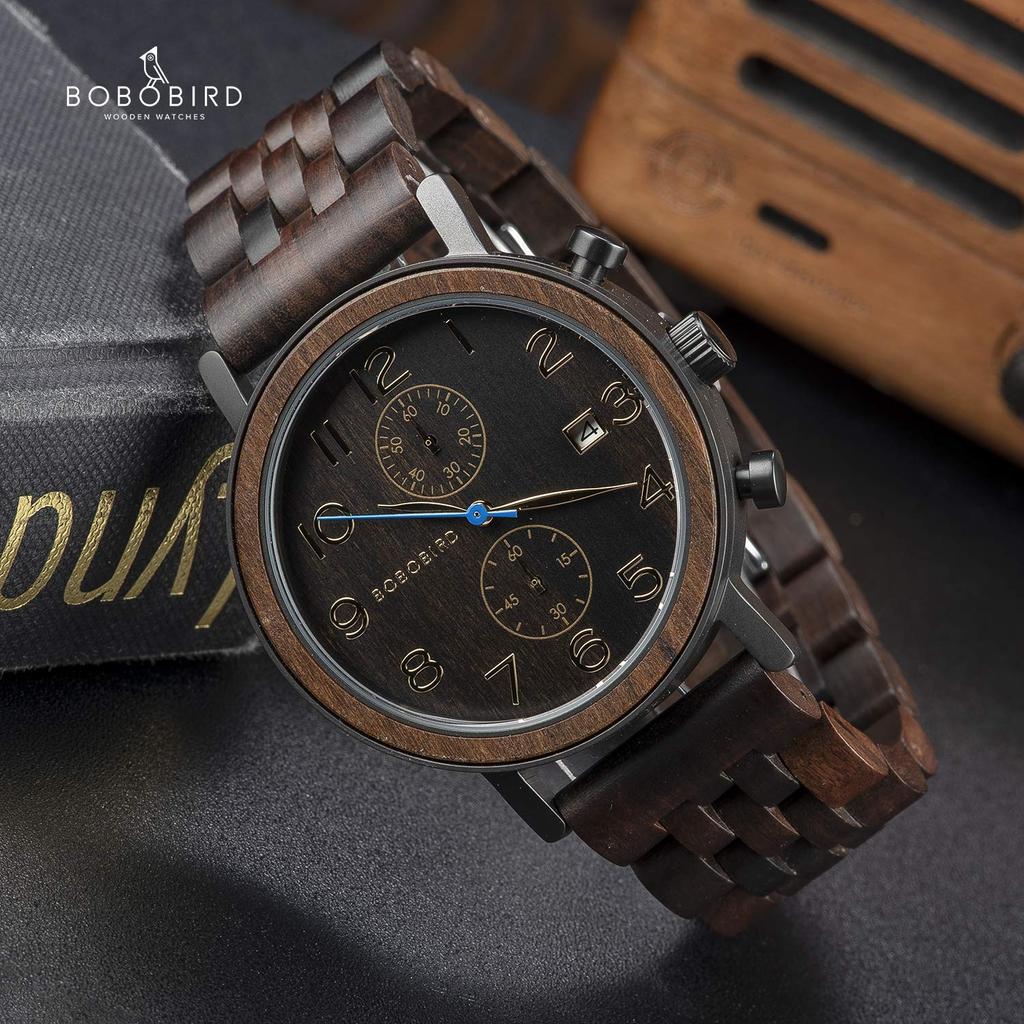 Bobo bird Мужские деревянные часы ЛегкиеАналоговыеКварцевые