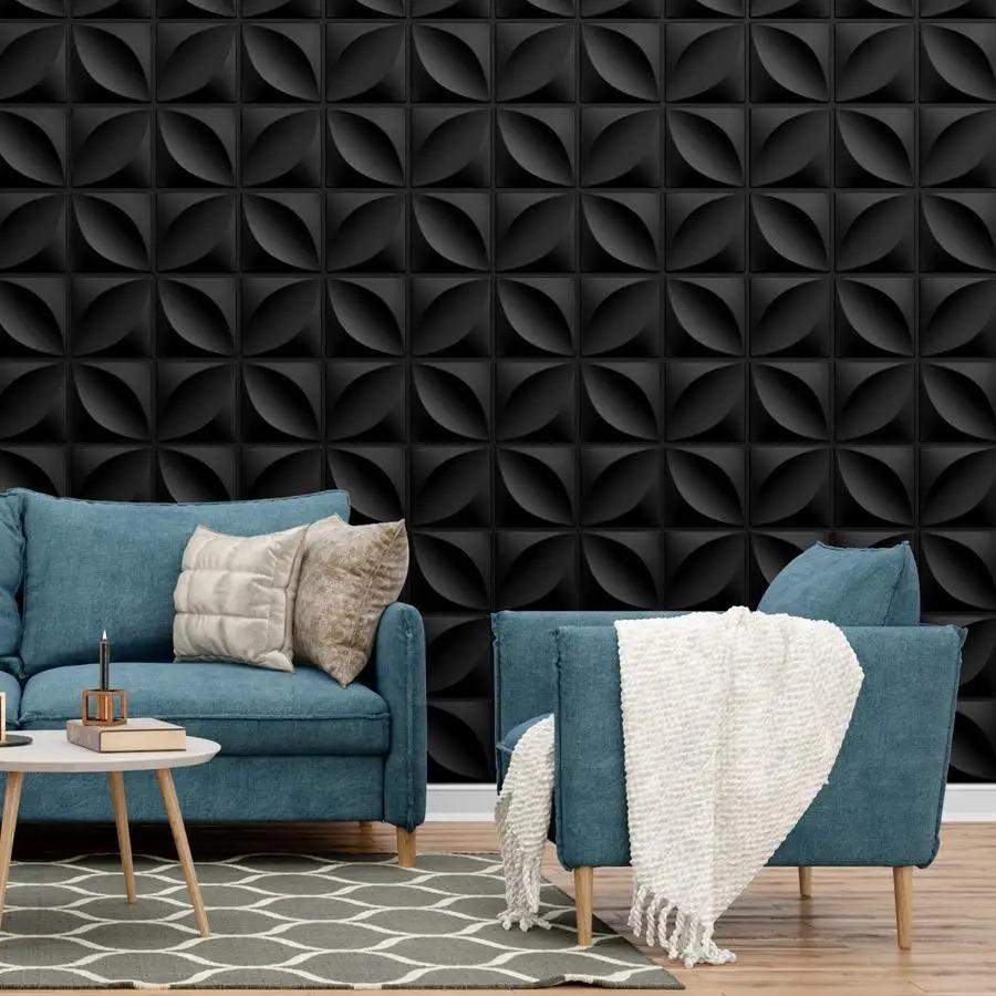 12pcs 11.8inx11.8in/30x30cm 3D Textured Wall Panels Easy To Clean Free Cutting for Kitchen Living Room Bedroom Office Background