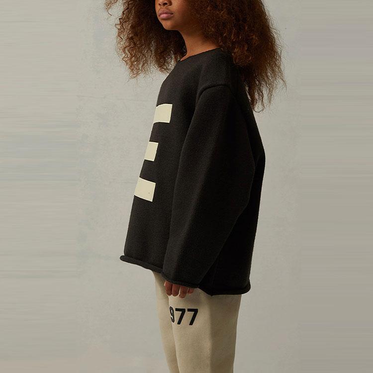 Fear of God Essentials Свитер SS22 с большим логотипом Детские свитеры Железный FOG-SS22-249