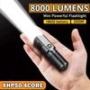 LED Mini Flashlight Type-C Rechargeable Pocket Zoom Flashlight 3 Lighting Modes Suitable for Outdoor Hiking Camping Fishing