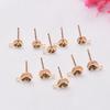 10pcs 14K Bag Gold Bowl Needle with Hanging Pearl Holder Earrings DIY Handmade Earrings Accessories Cross Bowl Needle with Hanging
