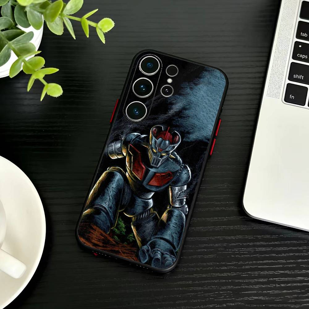 Чехол для телефона Аниме М-Мазингер Z для Samsung S26, S25, S24, S23, S22, S21, S20, Ultra, Plus, FE Черный Мягкий Чехол