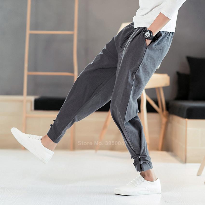 Мужские брюки в японском стиле, костюм самурая, винтажные мужские брюки, винтажные шаровары больших размеров, кимоно юката, уличная одежда