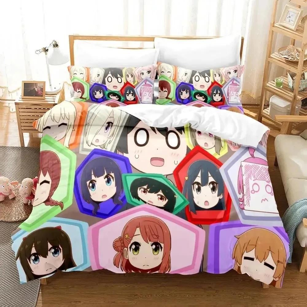 Аниме Нидзиён Анимация Комплект постельного белья Мальчики Девочки Размер Twin Queen Пододеяльник Наволочка Постельное Мальчики Взрослые Мода Домашний текстиль