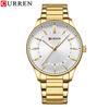 Мужские водонепроницаемые кварцевые часы CURREN 8430 с стальным ремешком, Business Casual, большой циферблат