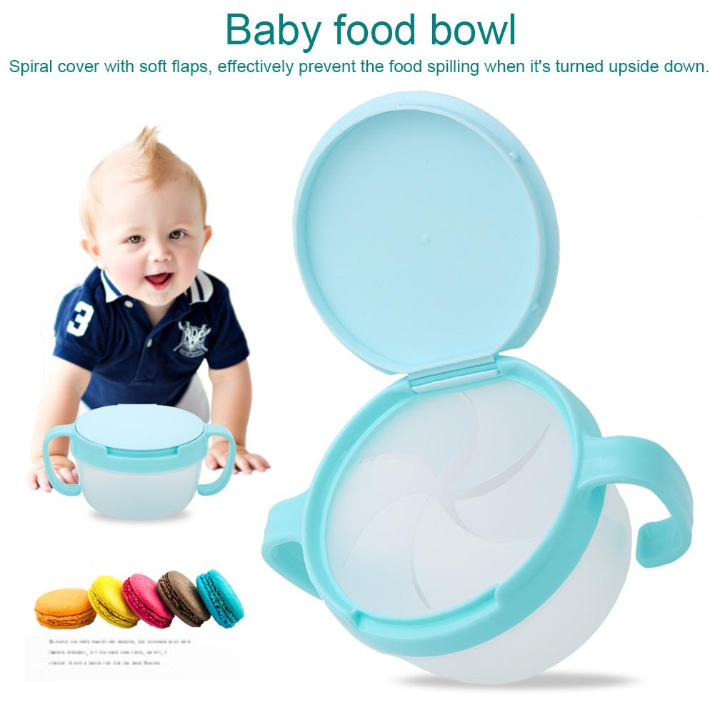 BPA Free Dual handle Spill proof Food Bowl Snack Container for Children Baby Toddlers