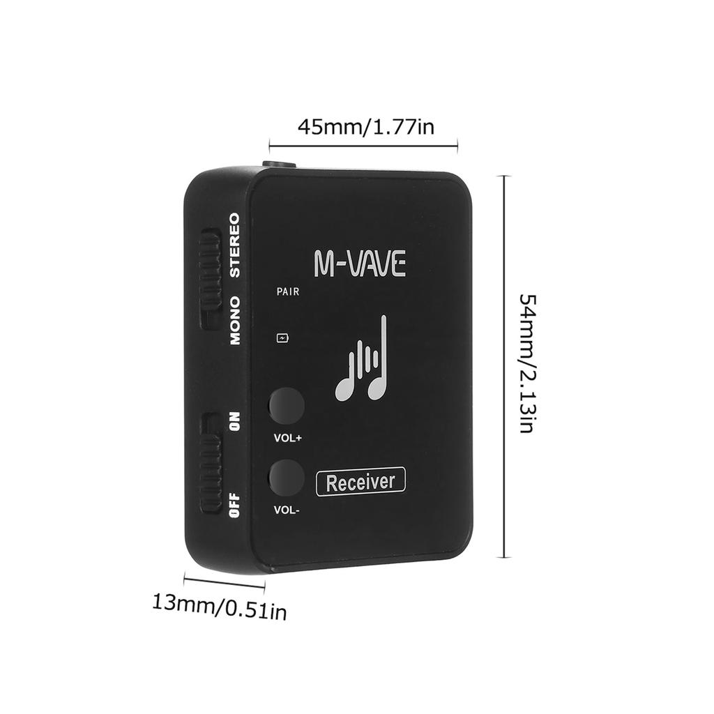 M-VAVE WP-10 Беспроводная аудиосистема Наушники Монитор Передача Без Потерь Стерео Моно Рекордер Перезаряжаемый Передатчик Приемник
