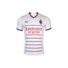 Puma AC Milan Away Fan Edition Striped Lettering Match Short Sleeve Soccer Jersey Men Sportswear White 765834-02