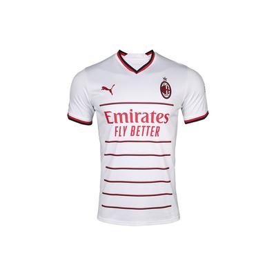 Puma AC Milan Away Fan Edition Полосатый футбольный трикотаж с надписью с коротким рукавом Мужская спортивная одежда Белый 765834-02