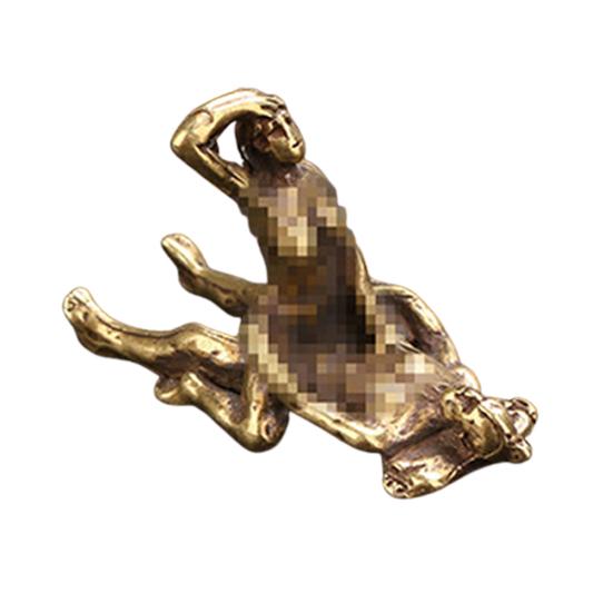 Мини Сексуальная Статуэтка Мода Статус Латунь Вечеринка Дома Старинные Взрослые Ремесло Украшения Живой Домашний Стол Орнамент