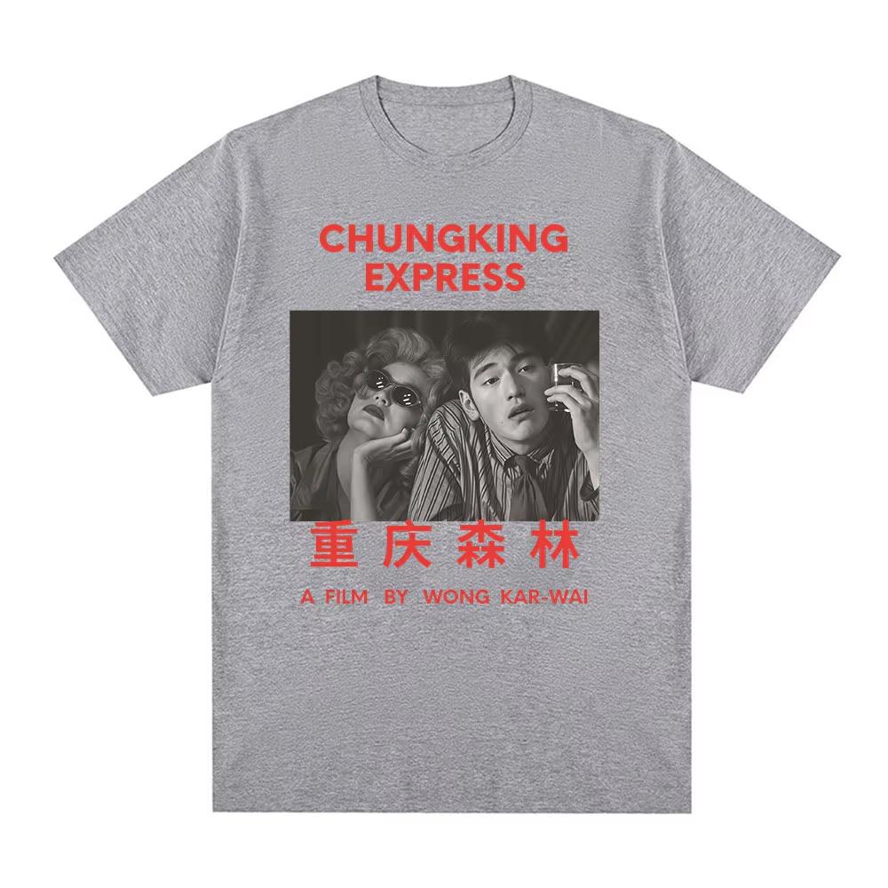 Чунцинский экспресс Вонг Карвай Смешная графическая футболка Мужская Женская Одежда Мода Винтажная Футболка с коротким рукавом Хлопковые футболки