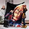 1pc Chucky3 Theme Blanket - Digital Print, Polyester, Cozy for All Seasons, Perfect for Outdoor, Camping, and Travel