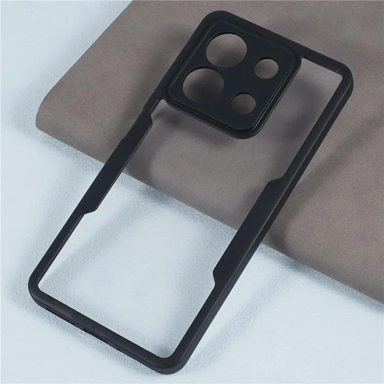 Для Xiaomi Redmi Note 13 5G чехол для телефона акриловый + противоударный чехол из ТПУ с пленкой для экрана из ПЭТ