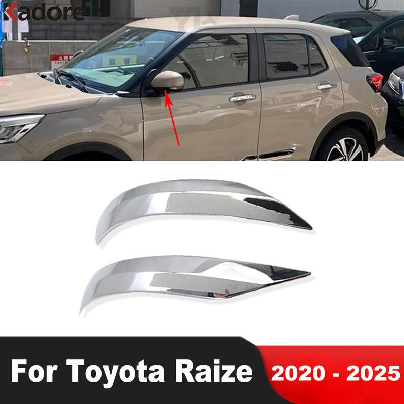 Для Toyota Raize 2024 2025 Хромированные Накладки на Зеркала Заднего Вида Автомобиля Боковые Зеркала Молдинг Полоса Аксессуары