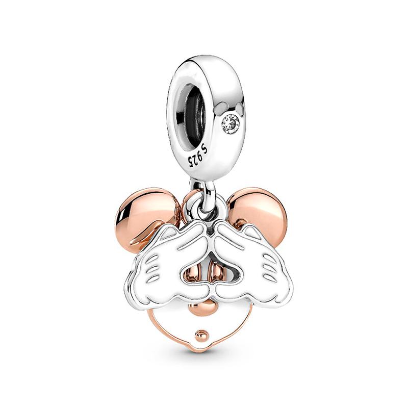 Charms Copper Mickey Minnie Charm Beads Fits Bracelet Bangle Necklace For Women Luxury Diy Jewelry Fine Festival Gift