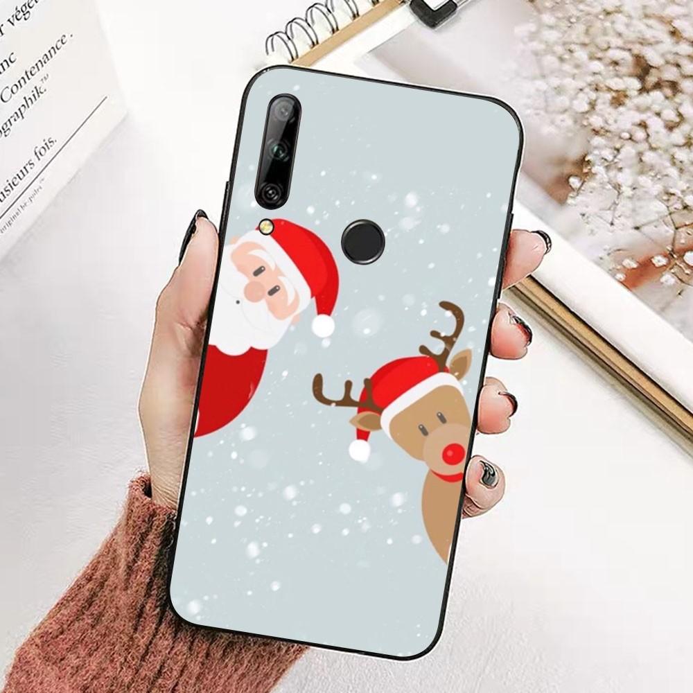 Рождественский Мультяшный Чехол Для Телефона На Новый Год Для Huawei Honor 10 lite 9 20 7A pro 9X pro 30 pro 50 pro 60 pro 70 pro plus