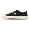One Star J Vtg Suede Durable Breathable Low Top Canvas Shoes Unisex Sneakers Black 35200610