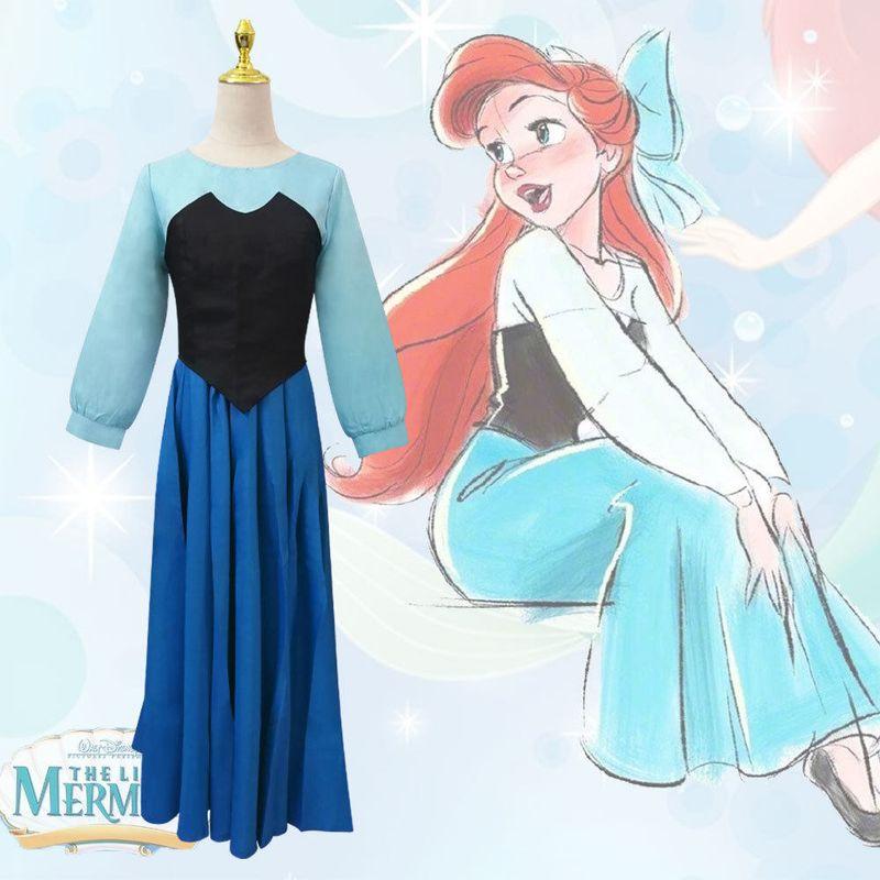 Little Mermaid Costume Sea Daughter Ariel Princess Adult Dress Cosplay Anime Costume